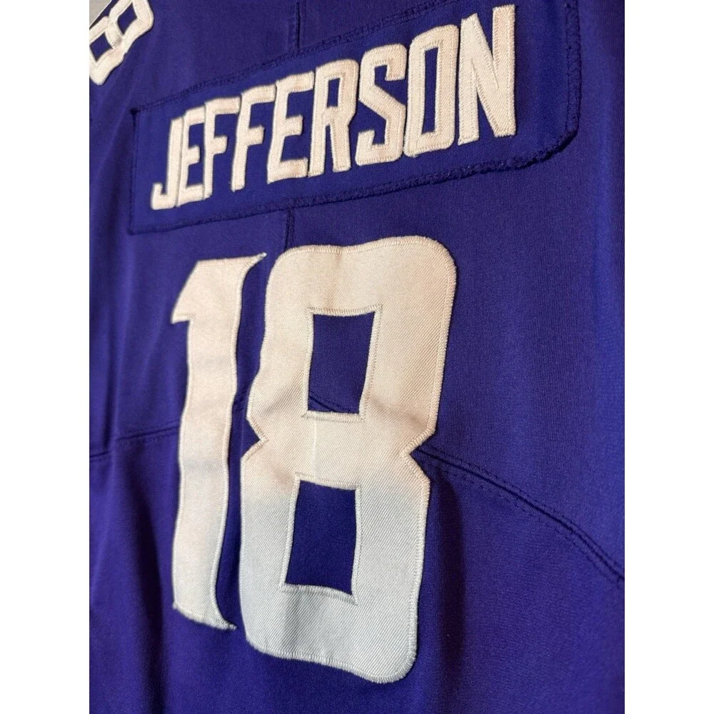Nike NFL Minnesota Vikings Jefferson #18 NFL Stitched Jersey Size Youth Medium